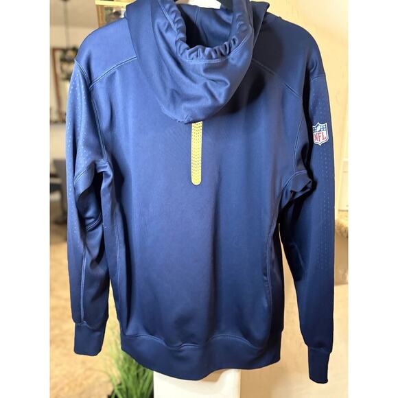 NFL Men's Nike Navy Los Angeles Rams Full-Zip Performance Hoodie Med - Picture 6 of 6